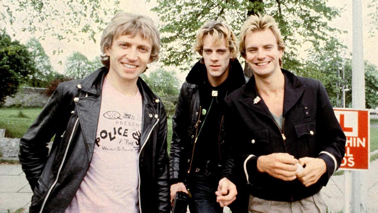 UNITED KINGDOM - JUNE 01:  Photo of Andy SUMMERS and Stewart COPELAND and POLICE and STING; L-R: Andy Summers, Stewart Copeland, Sting - posed, group shot  (Photo by John Rodgers/Redferns)